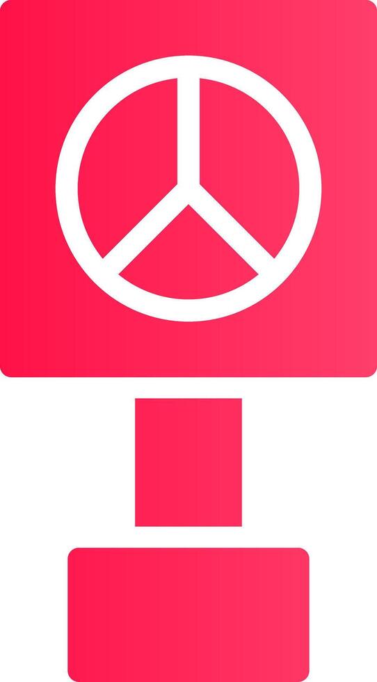 Peace-Zeichen kreatives Icon-Design vektor