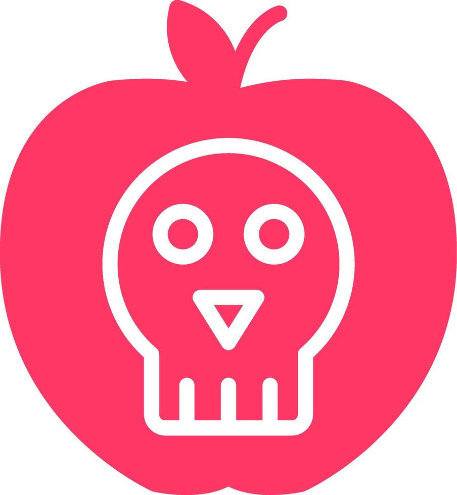 kreatives Icon-Design mit vergiftetem Apfel vektor