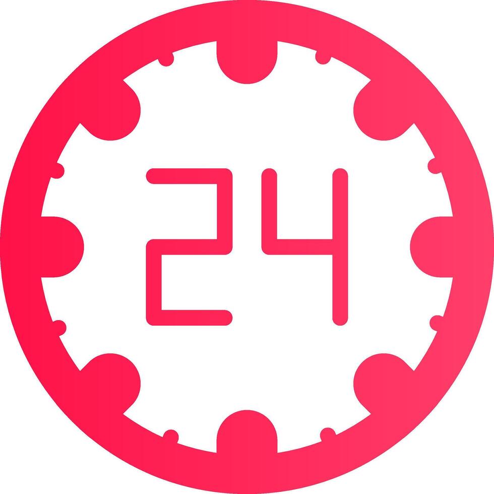 24 Stunden kreatives Icon-Design vektor