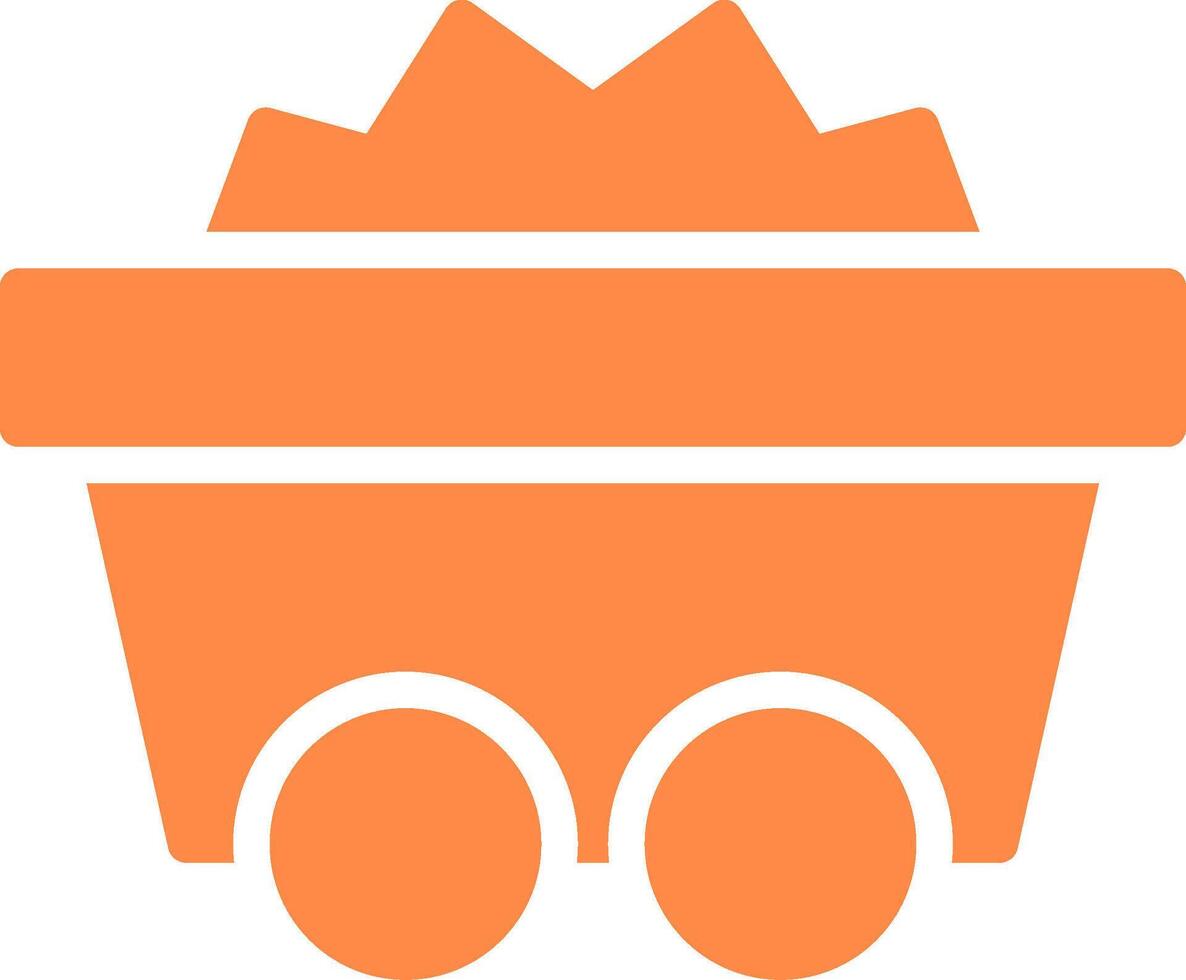 Minenwagen kreatives Icon-Design vektor