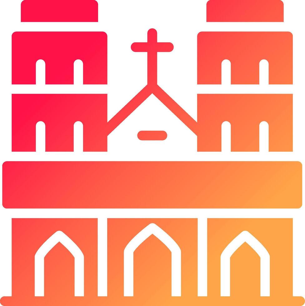 Notre Dame kreatives Icon-Design vektor