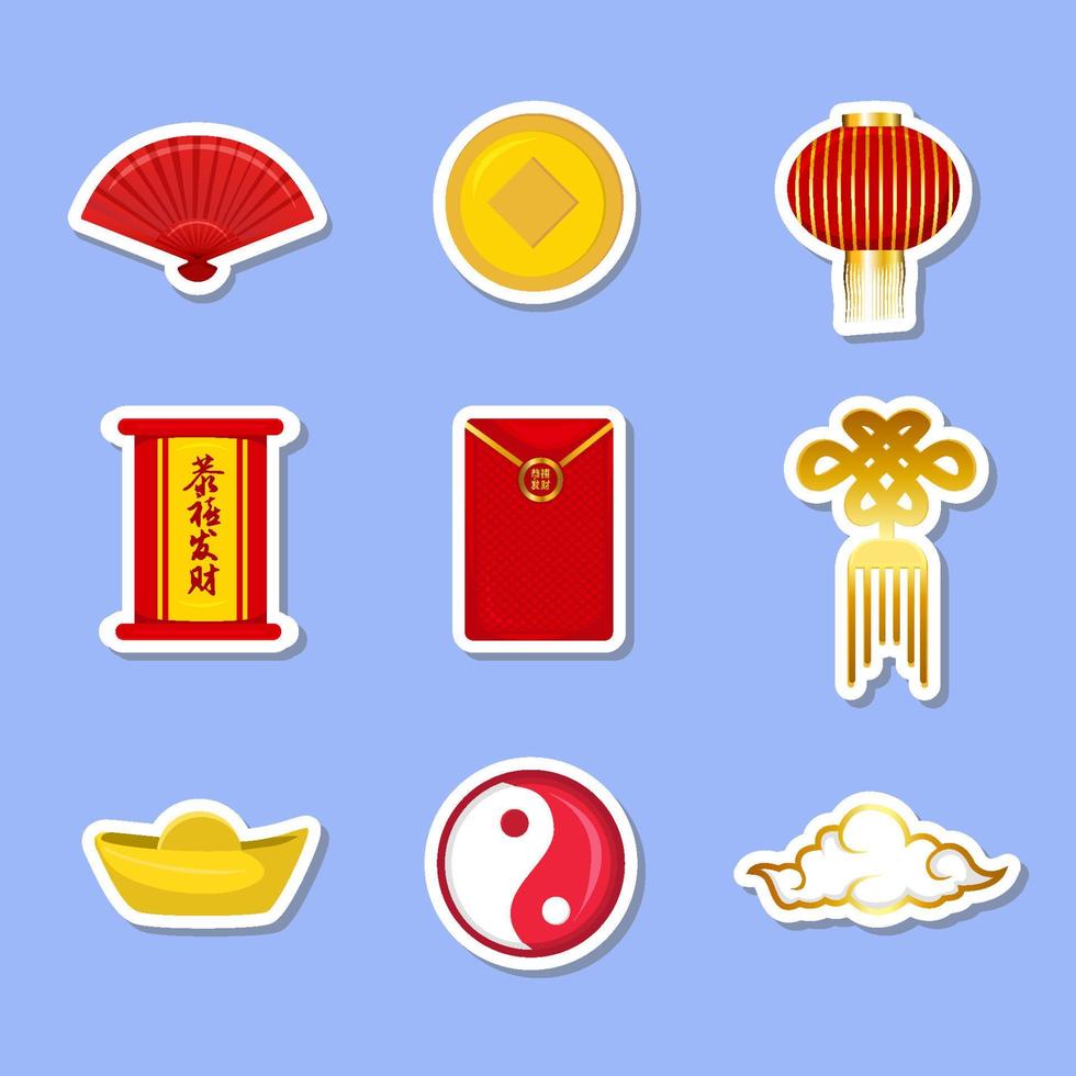 Chinesisches Neujahrs-Icon-Set vektor