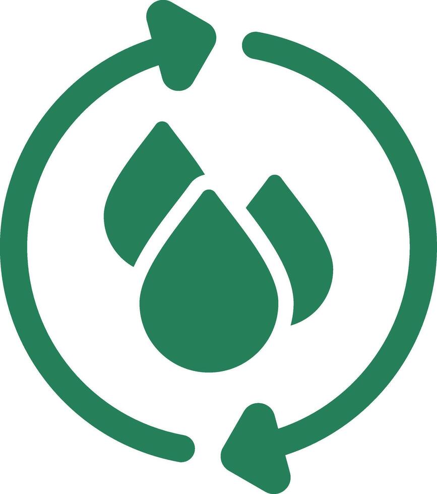 Wasser recyceln kreativ Symbol Design vektor