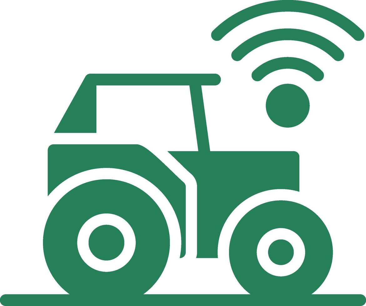 smart traktor kreativ ikon design vektor
