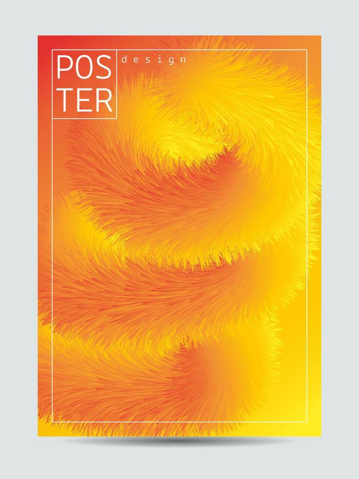 hell Neon- Poster Design Gelb und Orange vektor