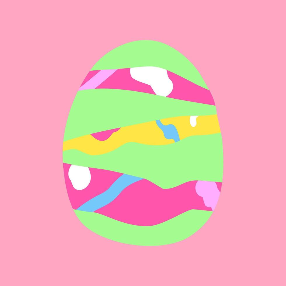 glücklich Ostern einstellen von Karten, Plakate oder Abdeckungen im modern minimalistisch Stil Eier. Vektor
