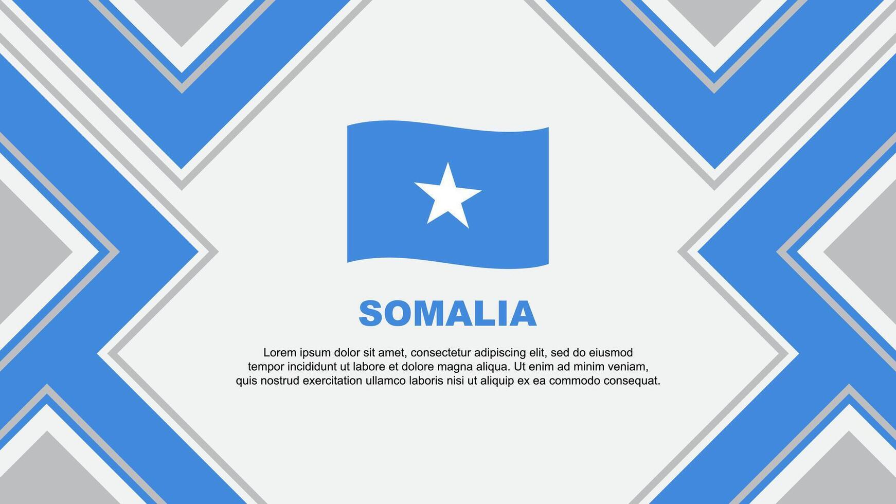 Somalia Flagge abstrakt Hintergrund Design Vorlage. Somalia Unabhängigkeit Tag Banner Hintergrund Vektor Illustration. Somalia Vektor