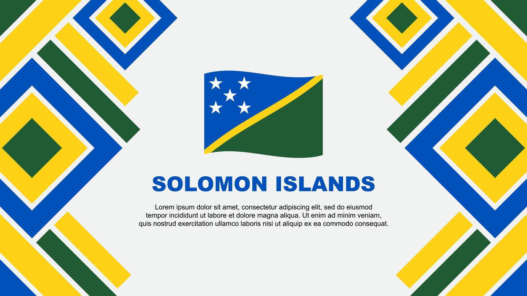 solomon öar flagga abstrakt bakgrund design mall. solomon öar oberoende dag baner tapet vektor illustration. solomon öar