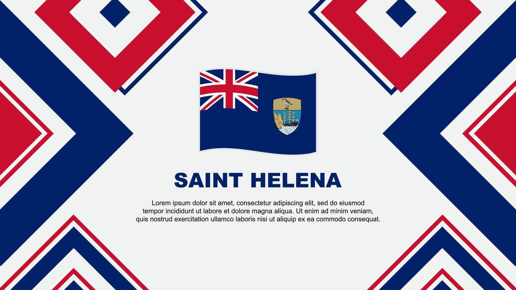 Heilige Helena Flagge abstrakt Hintergrund Design Vorlage. Heilige Helena Unabhängigkeit Tag Banner Hintergrund Vektor Illustration. Heilige Helena Unabhängigkeit Tag