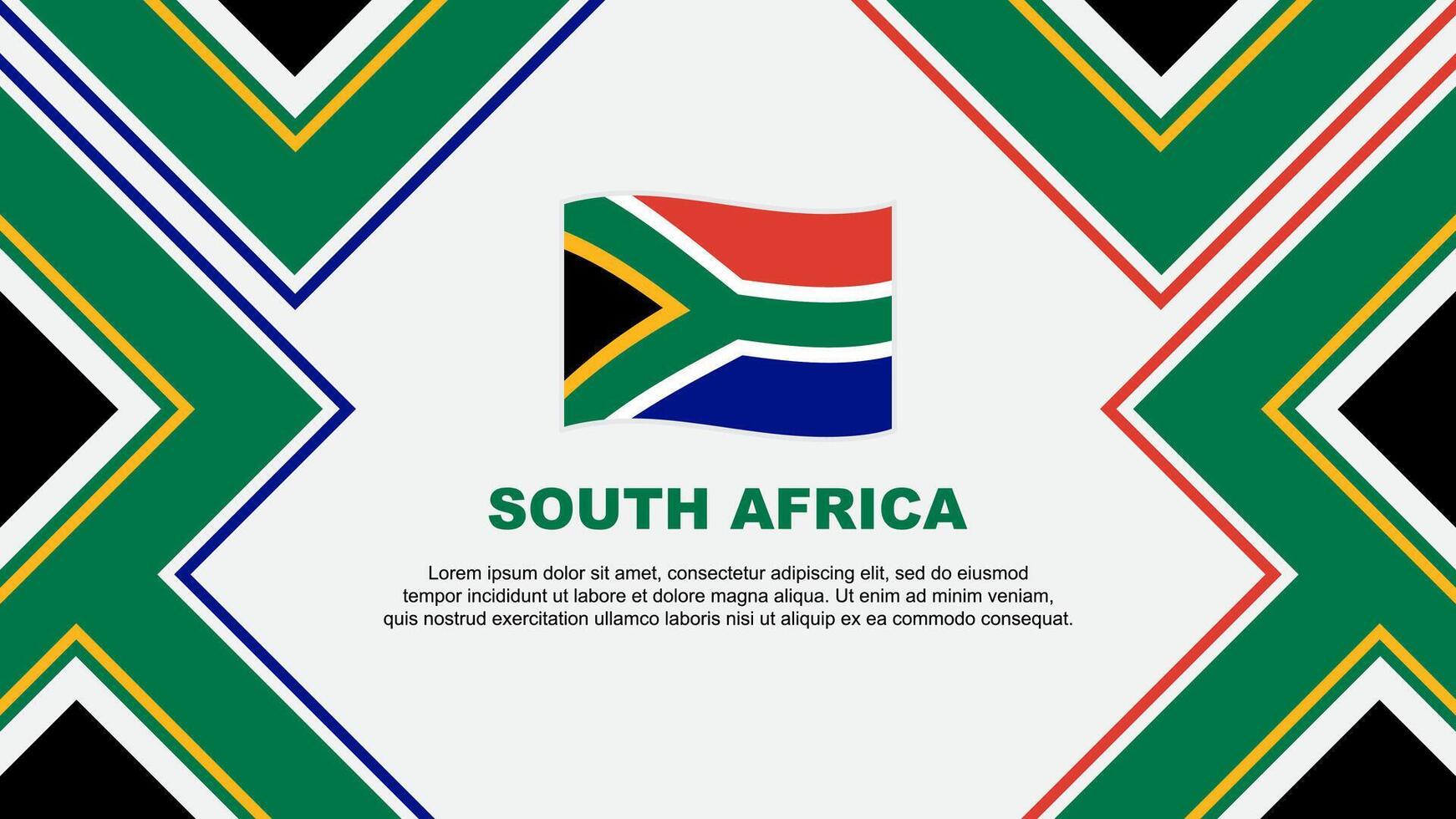 söder afrika flagga abstrakt bakgrund design mall. söder afrika oberoende dag baner tapet vektor illustration. söder afrika vektor
