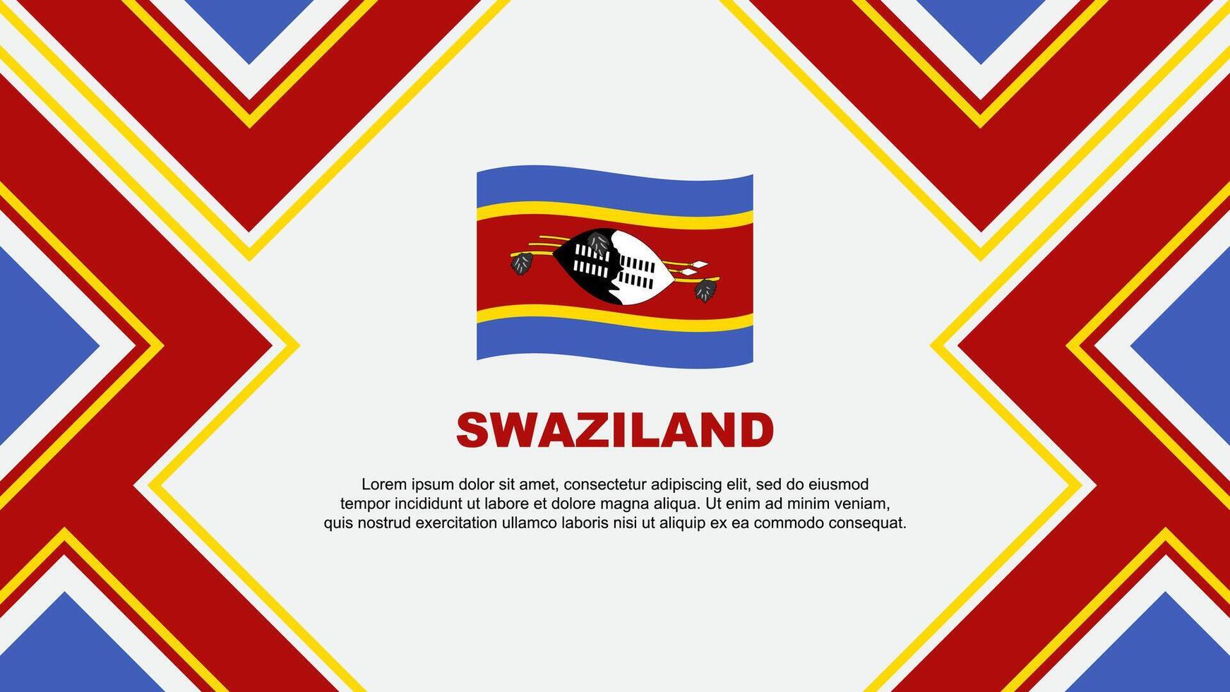 Swasiland Flagge abstrakt Hintergrund Design Vorlage. Swasiland Unabhängigkeit Tag Banner Hintergrund Vektor Illustration. Swasiland Vektor