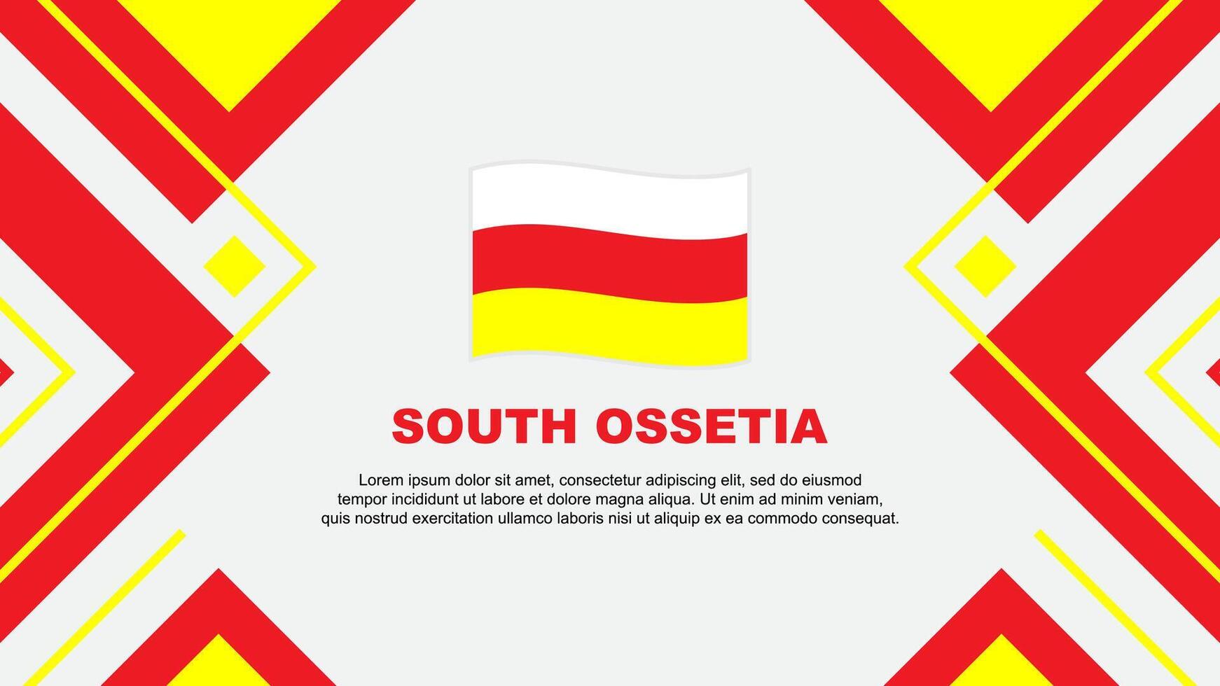 Süd ossetien Flagge abstrakt Hintergrund Design Vorlage. Süd ossetien Unabhängigkeit Tag Banner Hintergrund Vektor Illustration. Süd ossetien Illustration