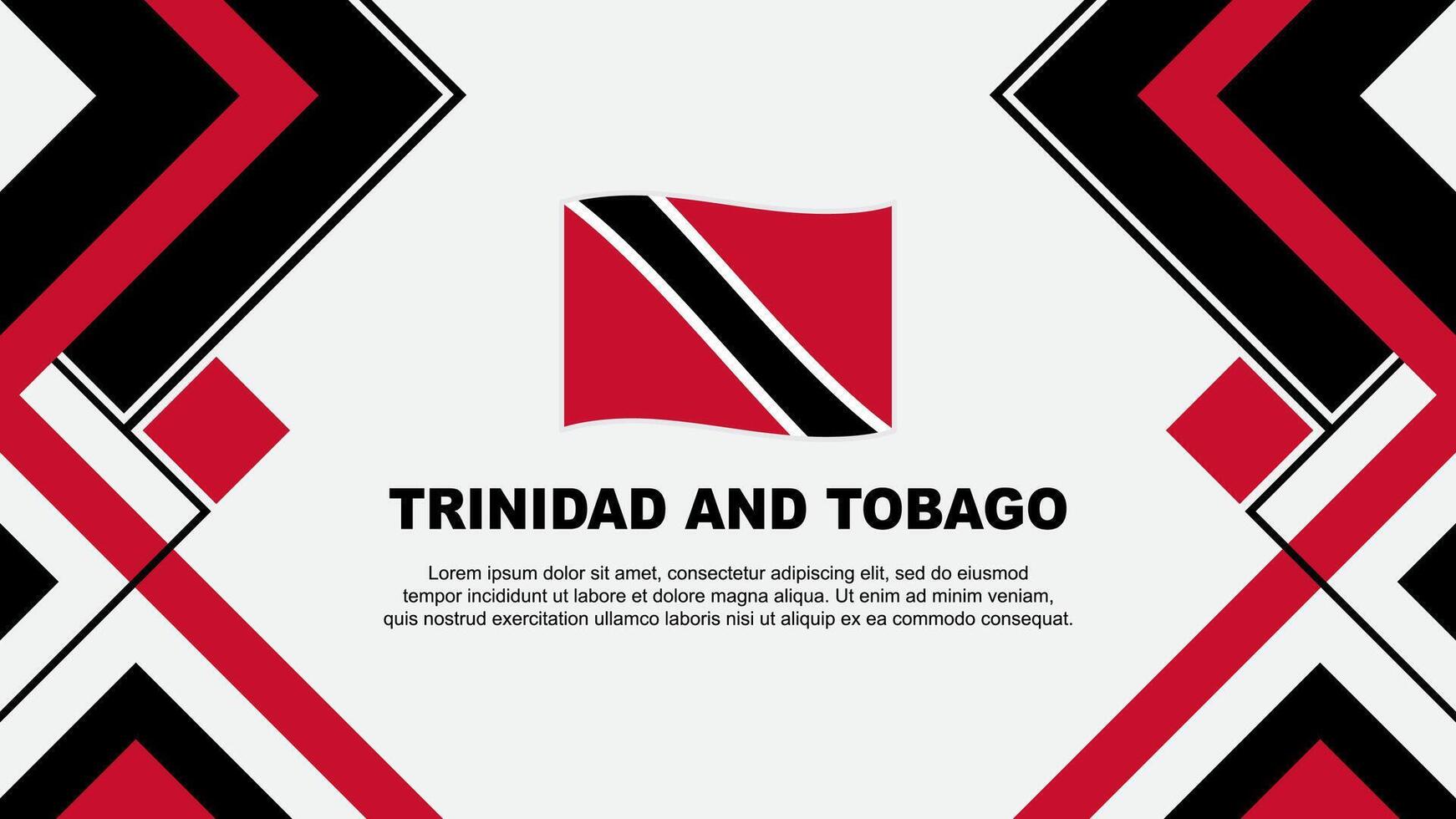 Trinidad und Tobago Flagge abstrakt Hintergrund Design Vorlage. Trinidad und Tobago Unabhängigkeit Tag Banner Hintergrund Vektor Illustration. Trinidad und Tobago Banner