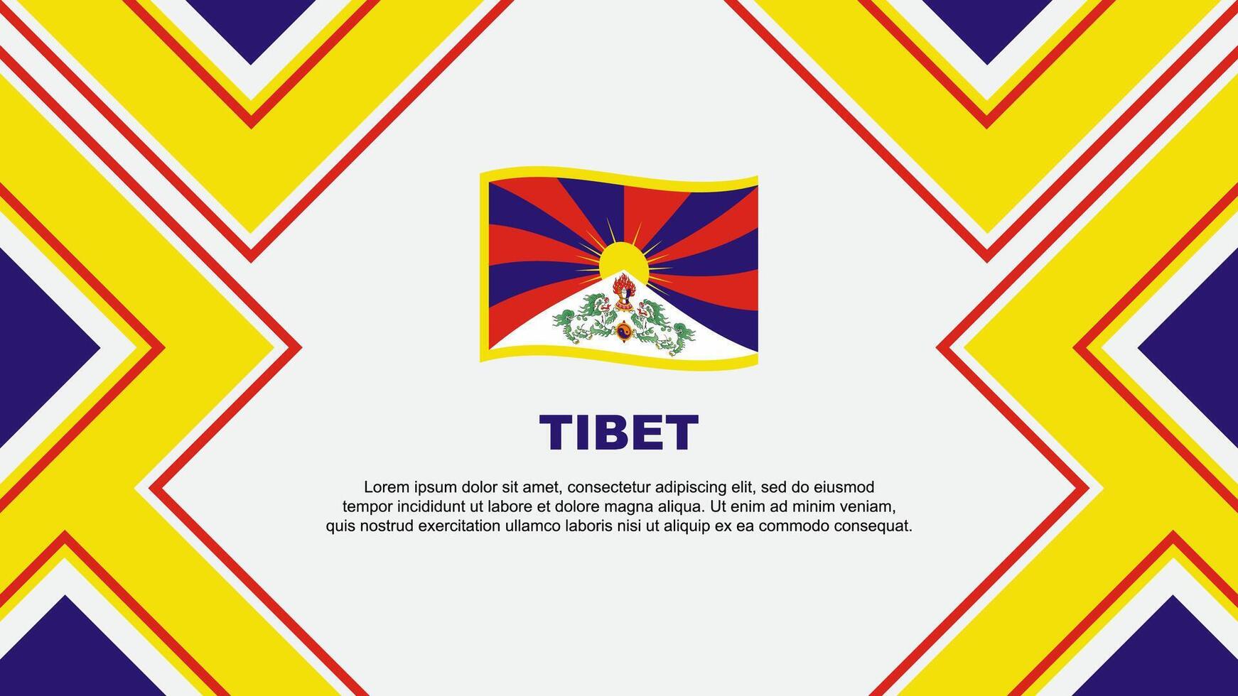 tibet flagga abstrakt bakgrund design mall. tibet oberoende dag baner tapet vektor illustration. tibet vektor