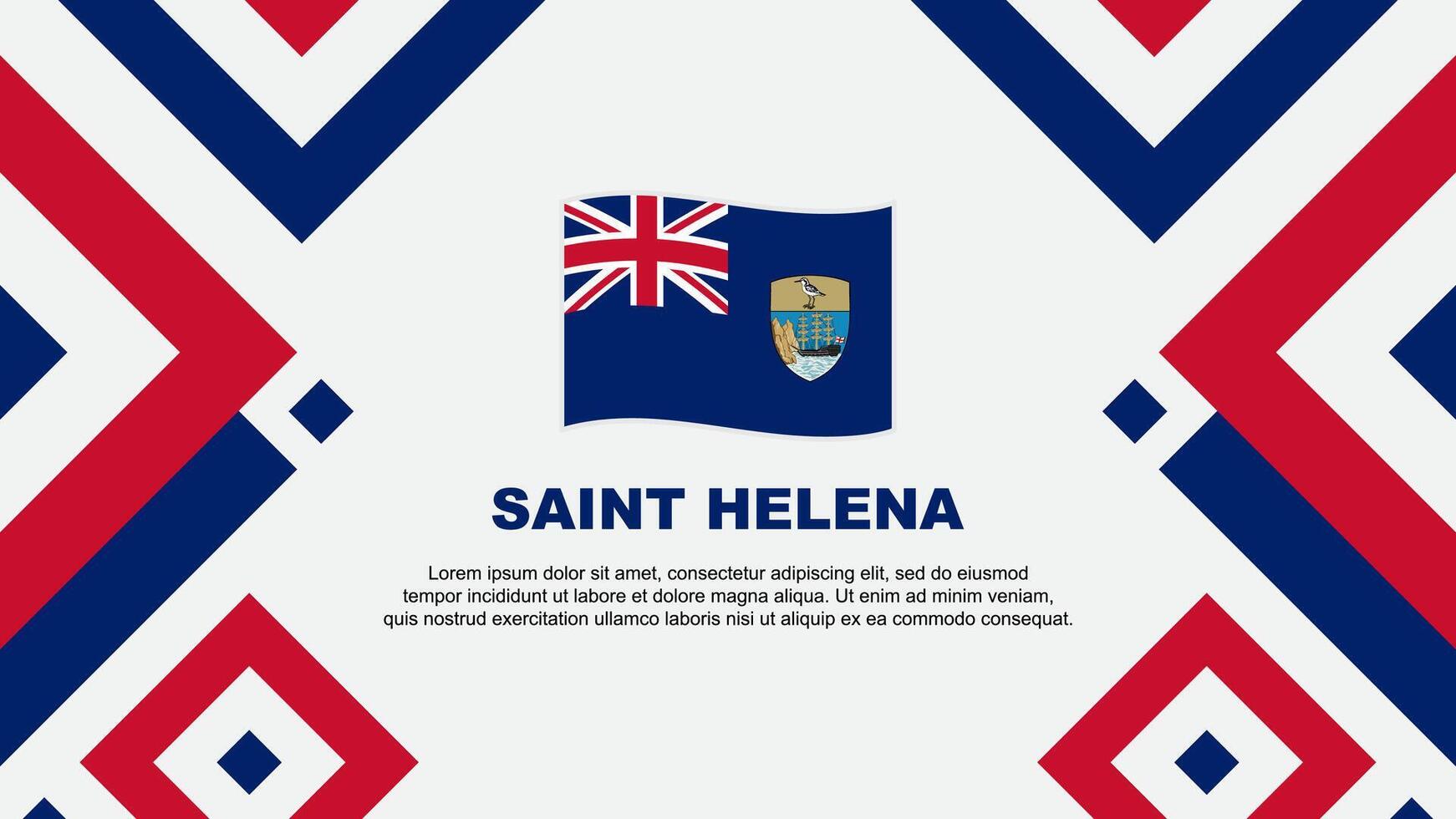 Heilige Helena Flagge abstrakt Hintergrund Design Vorlage. Heilige Helena Unabhängigkeit Tag Banner Hintergrund Vektor Illustration. Heilige Helena Vorlage