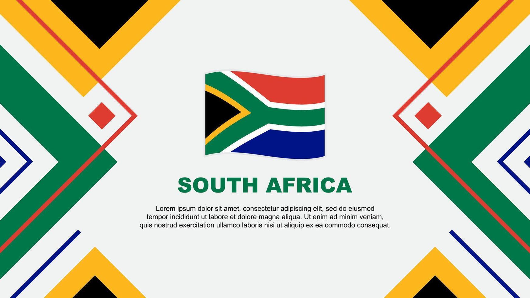 Süd Afrika Flagge abstrakt Hintergrund Design Vorlage. Süd Afrika Unabhängigkeit Tag Banner Hintergrund Vektor Illustration. Süd Afrika Illustration