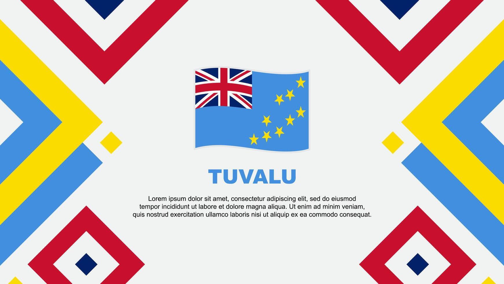 tuvalu flagga abstrakt bakgrund design mall. tuvalu oberoende dag baner tapet vektor illustration. tuvalu mall