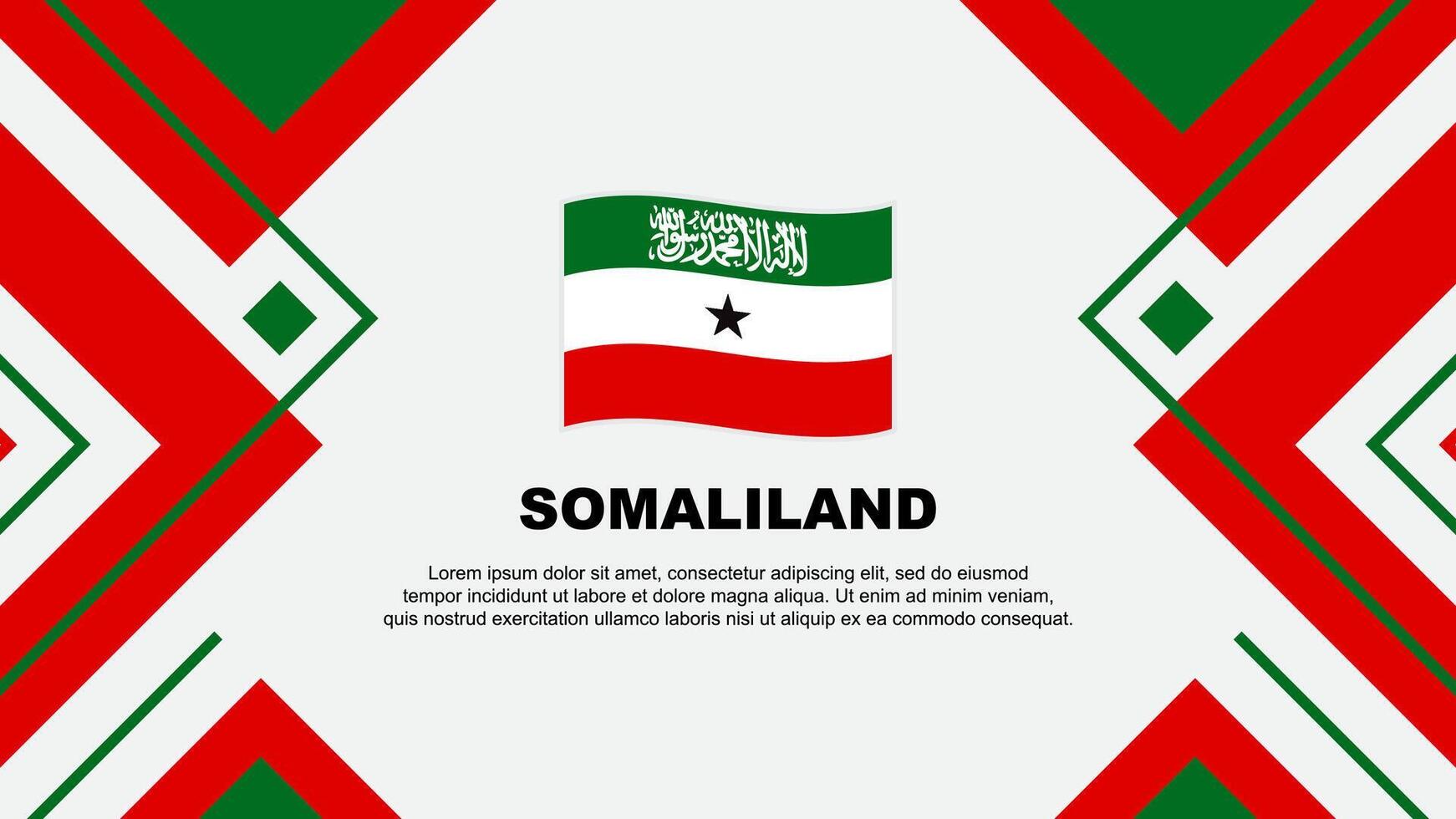 somaliland Flagge abstrakt Hintergrund Design Vorlage. somaliland Unabhängigkeit Tag Banner Hintergrund Vektor Illustration. somaliland Illustration