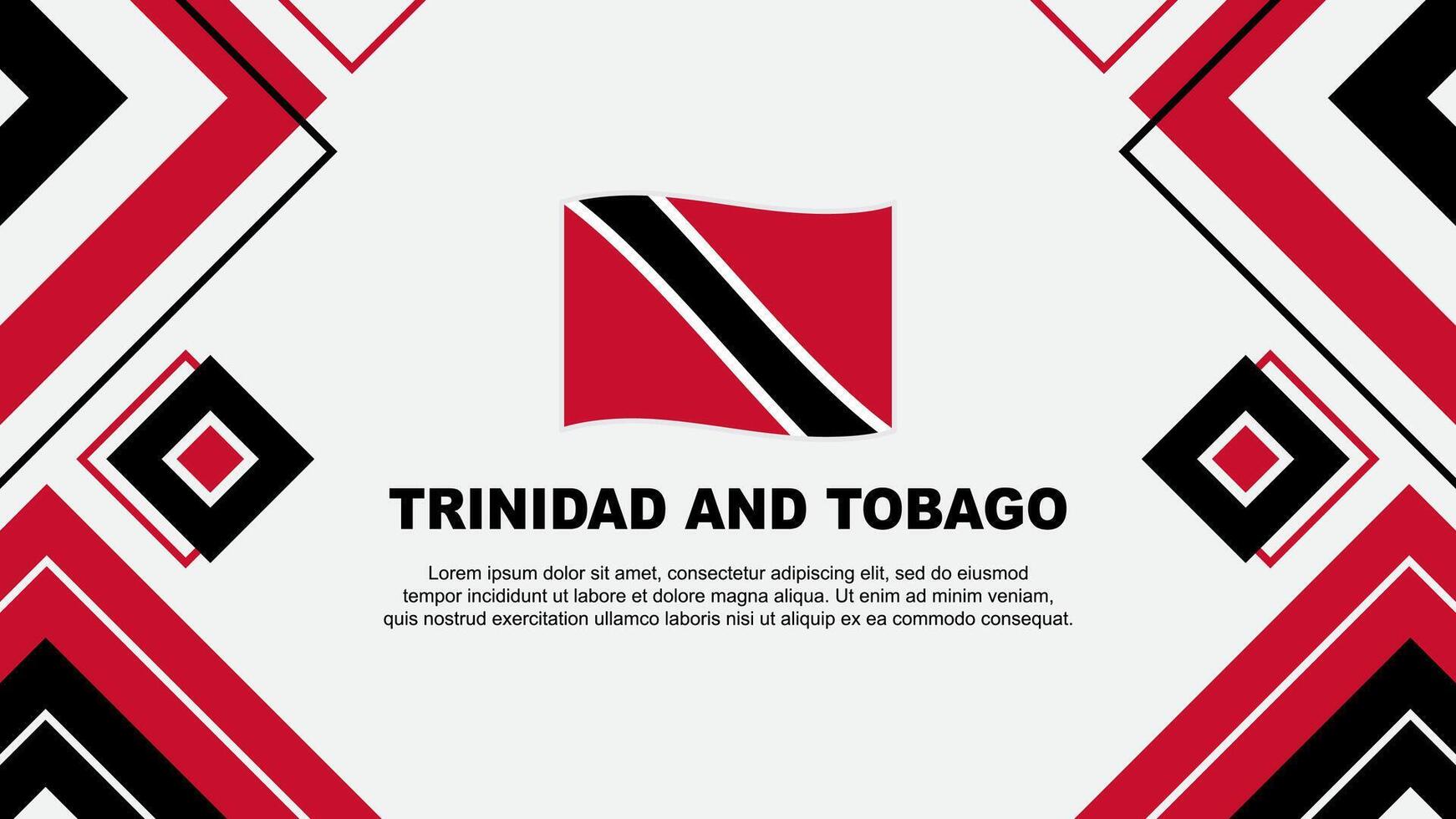 trinidad och tobago flagga abstrakt bakgrund design mall. trinidad och tobago oberoende dag baner tapet vektor illustration. trinidad och tobago bakgrund