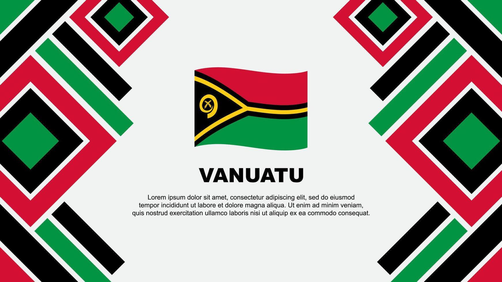 vanuatu flagga abstrakt bakgrund design mall. vanuatu oberoende dag baner tapet vektor illustration. vanuatu