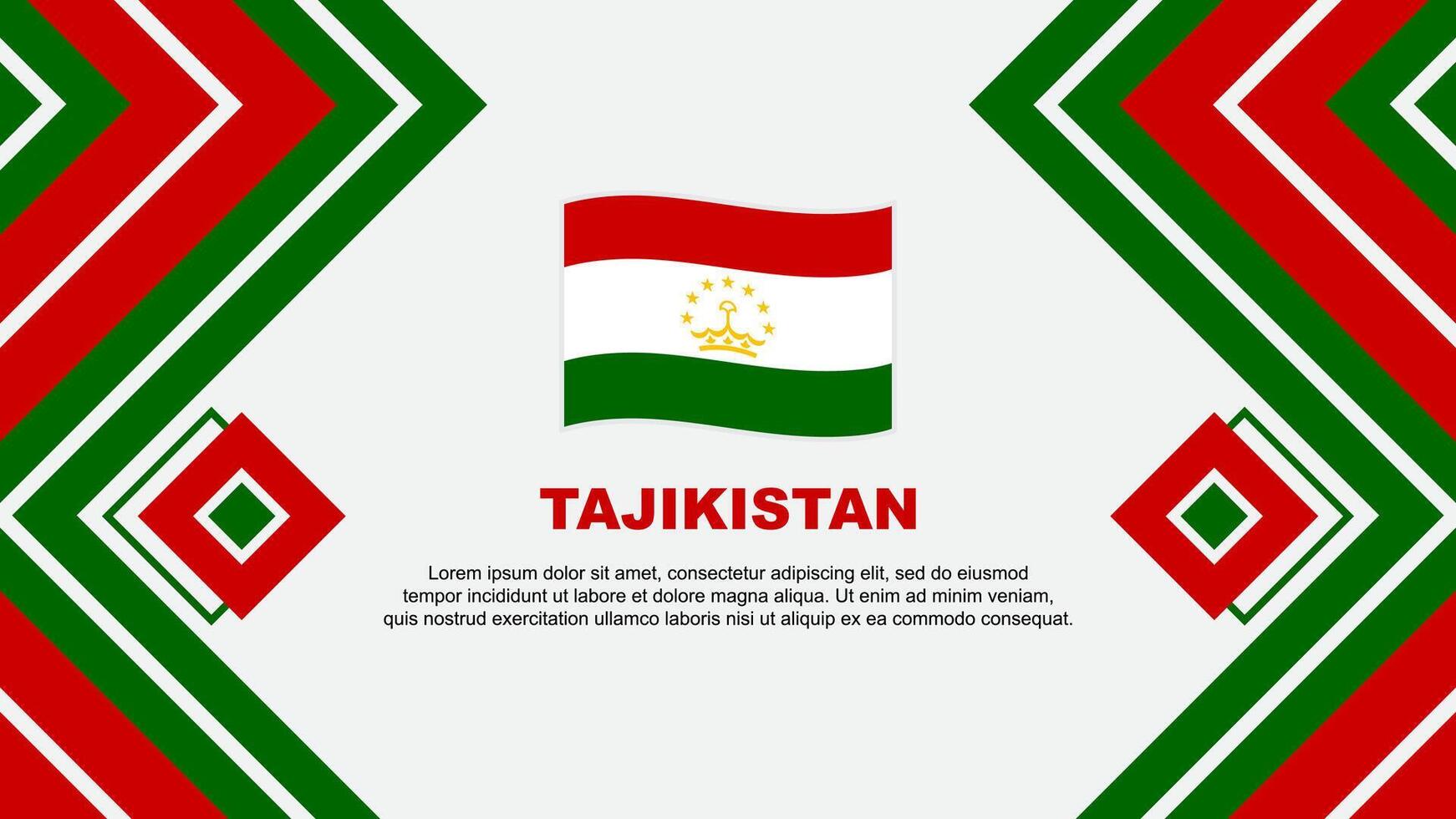 tadzjikistan flagga abstrakt bakgrund design mall. tadzjikistan oberoende dag baner tapet vektor illustration. tadzjikistan design