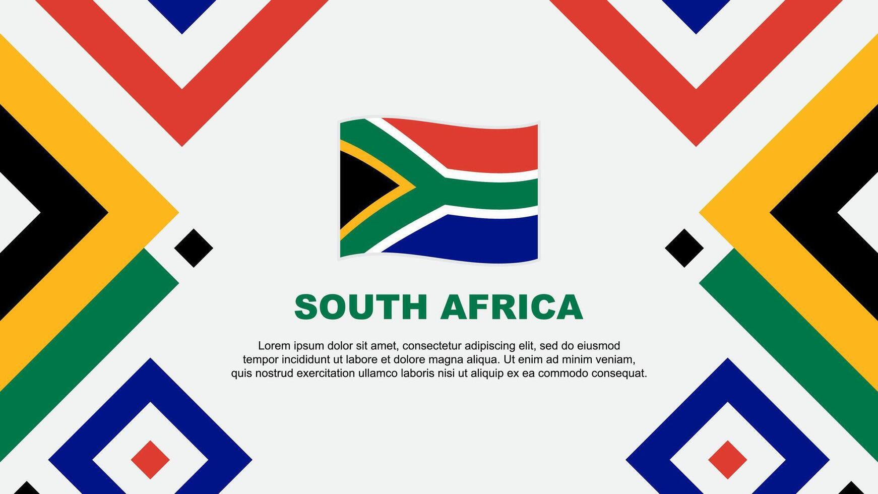 söder afrika flagga abstrakt bakgrund design mall. söder afrika oberoende dag baner tapet vektor illustration. söder afrika mall