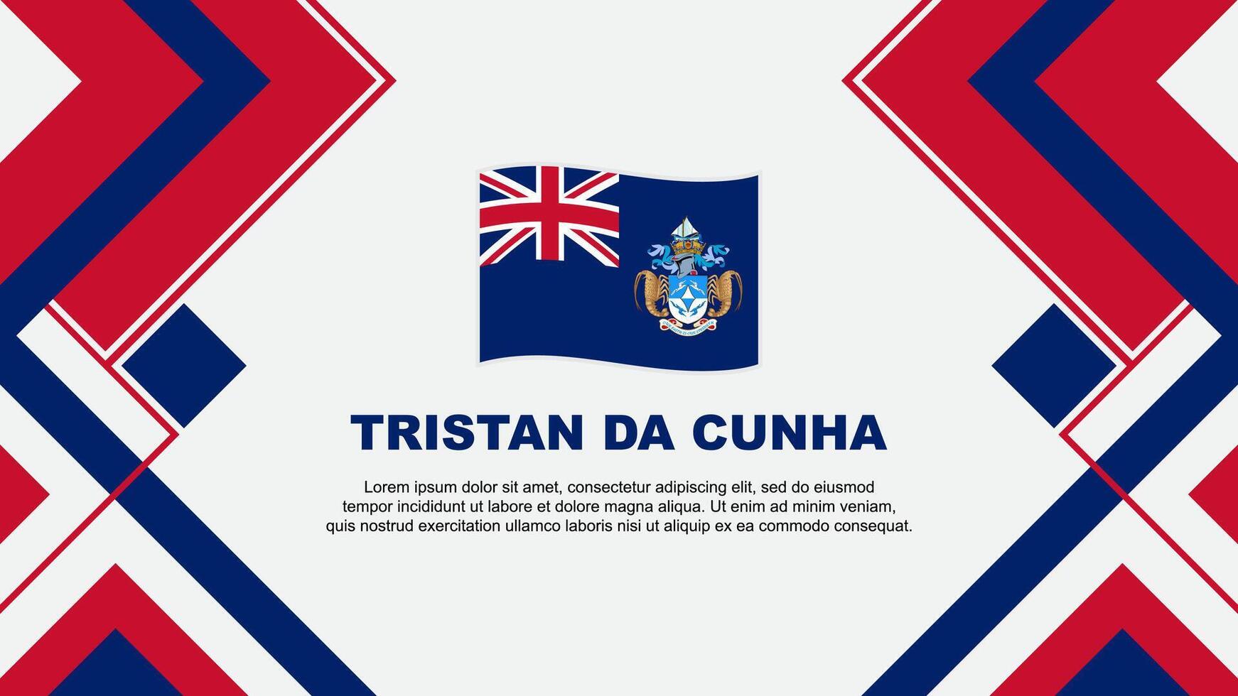 Tristan da cunha Flagge abstrakt Hintergrund Design Vorlage. Tristan da cunha Unabhängigkeit Tag Banner Hintergrund Vektor Illustration. Tristan da cunha Banner