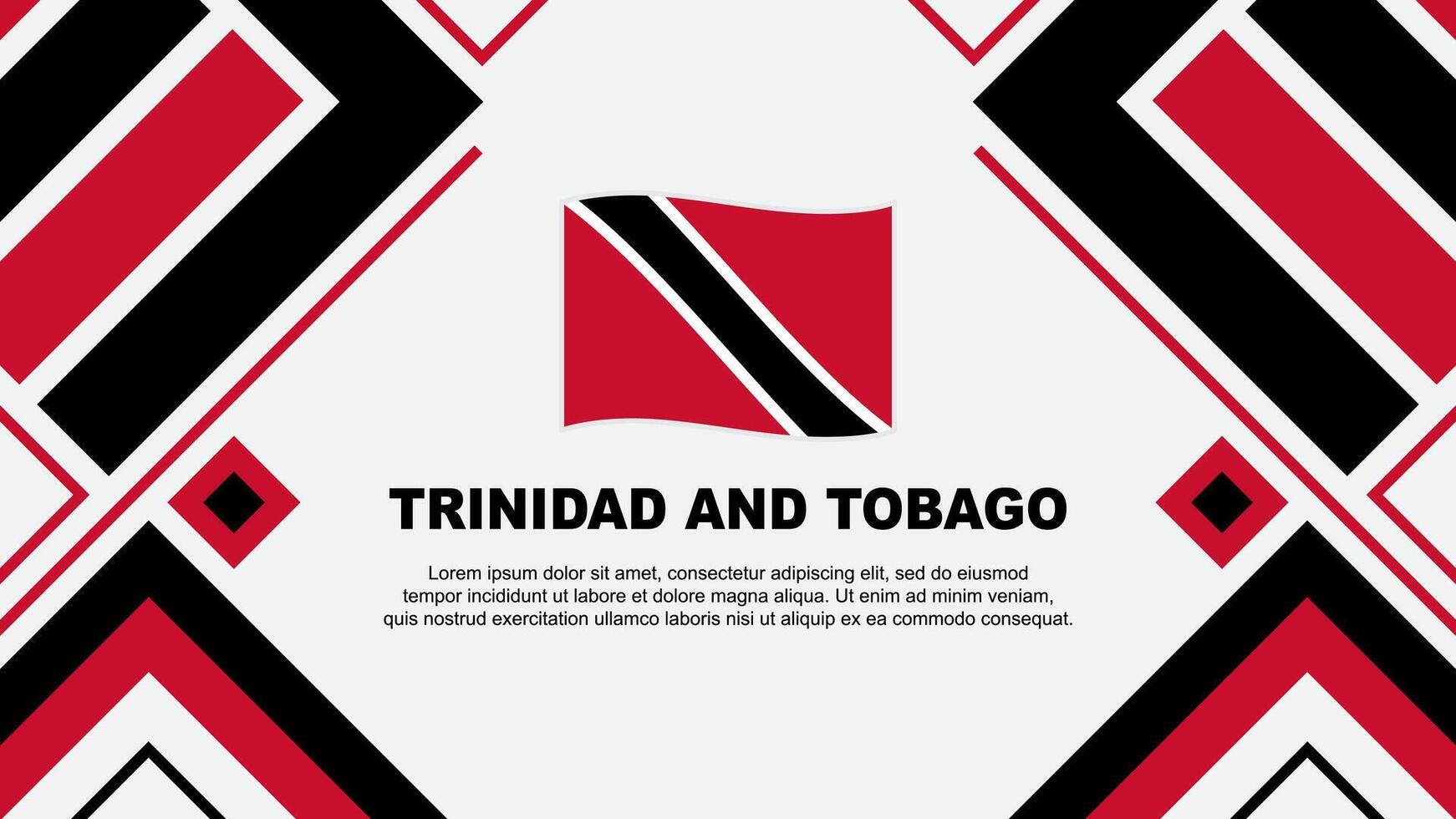 trinidad och tobago flagga abstrakt bakgrund design mall. trinidad och tobago oberoende dag baner tapet vektor illustration. trinidad och tobago flagga