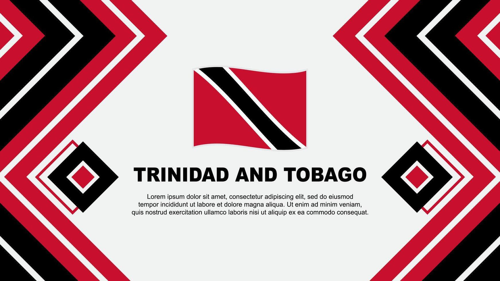 trinidad och tobago flagga abstrakt bakgrund design mall. trinidad och tobago oberoende dag baner tapet vektor illustration. trinidad och tobago design