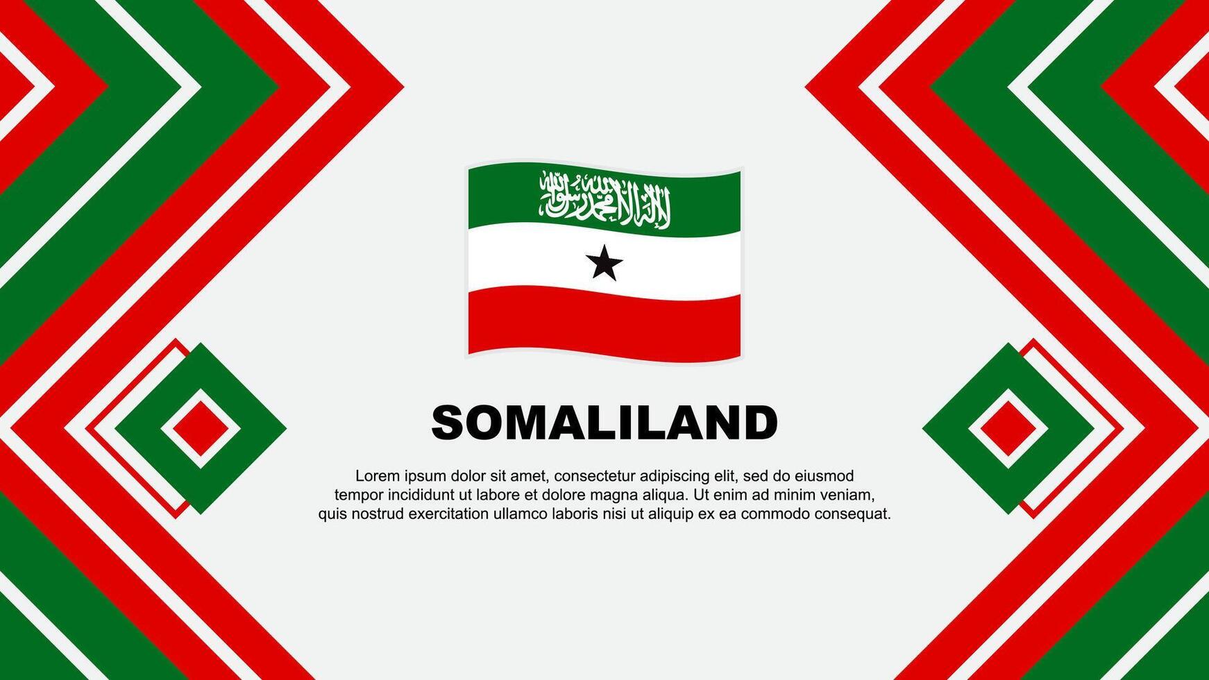somaliland Flagge abstrakt Hintergrund Design Vorlage. somaliland Unabhängigkeit Tag Banner Hintergrund Vektor Illustration. somaliland Design