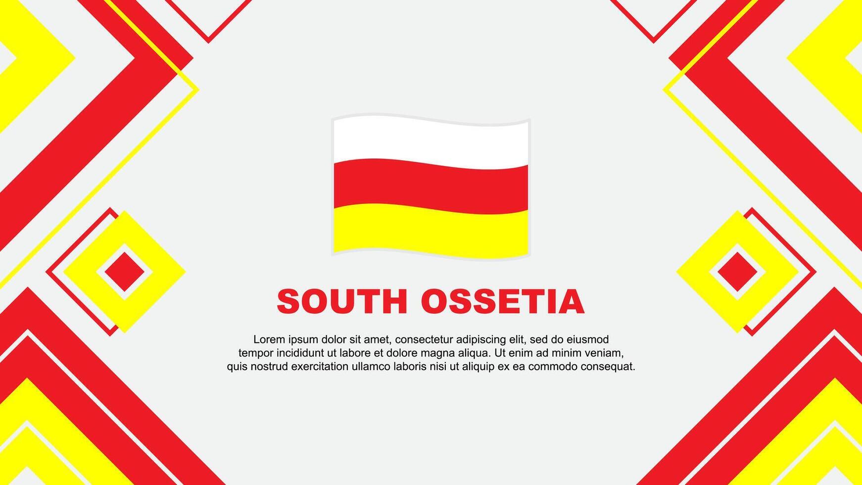 Süd ossetien Flagge abstrakt Hintergrund Design Vorlage. Süd ossetien Unabhängigkeit Tag Banner Hintergrund Vektor Illustration. Süd ossetien Hintergrund