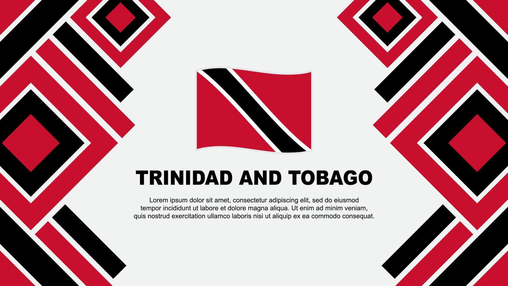 trinidad och tobago flagga abstrakt bakgrund design mall. trinidad och tobago oberoende dag baner tapet vektor illustration. trinidad och tobago
