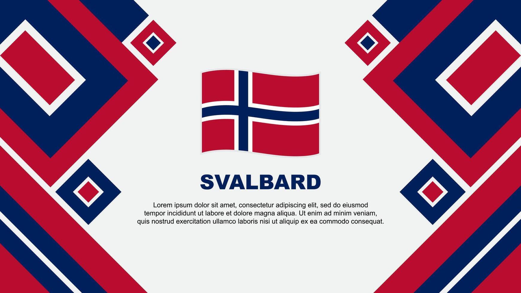 Spitzbergen Flagge abstrakt Hintergrund Design Vorlage. Spitzbergen Unabhängigkeit Tag Banner Hintergrund Vektor Illustration. Spitzbergen Karikatur