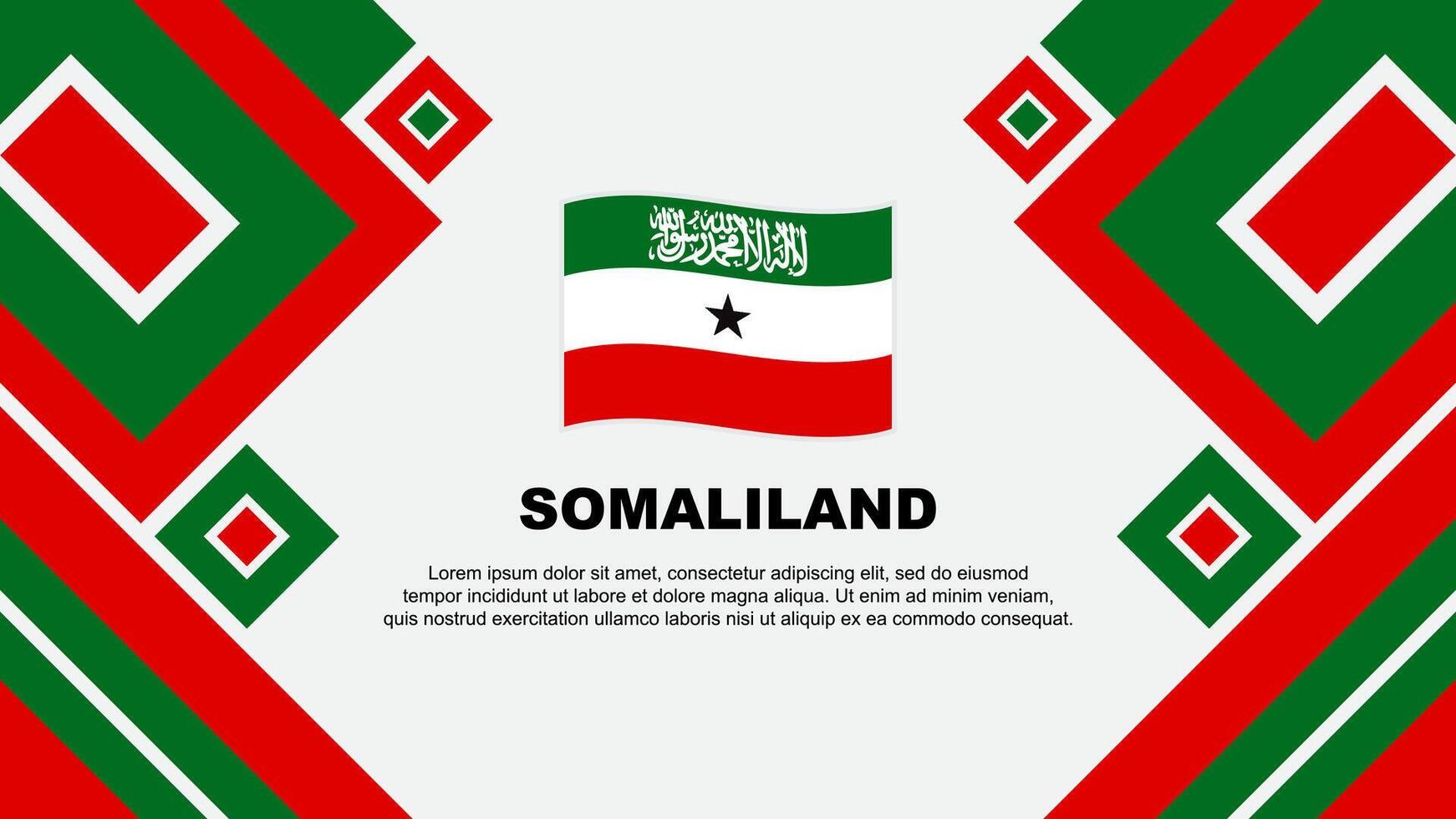 somaliland flagga abstrakt bakgrund design mall. somaliland oberoende dag baner tapet vektor illustration. somaliland tecknad serie