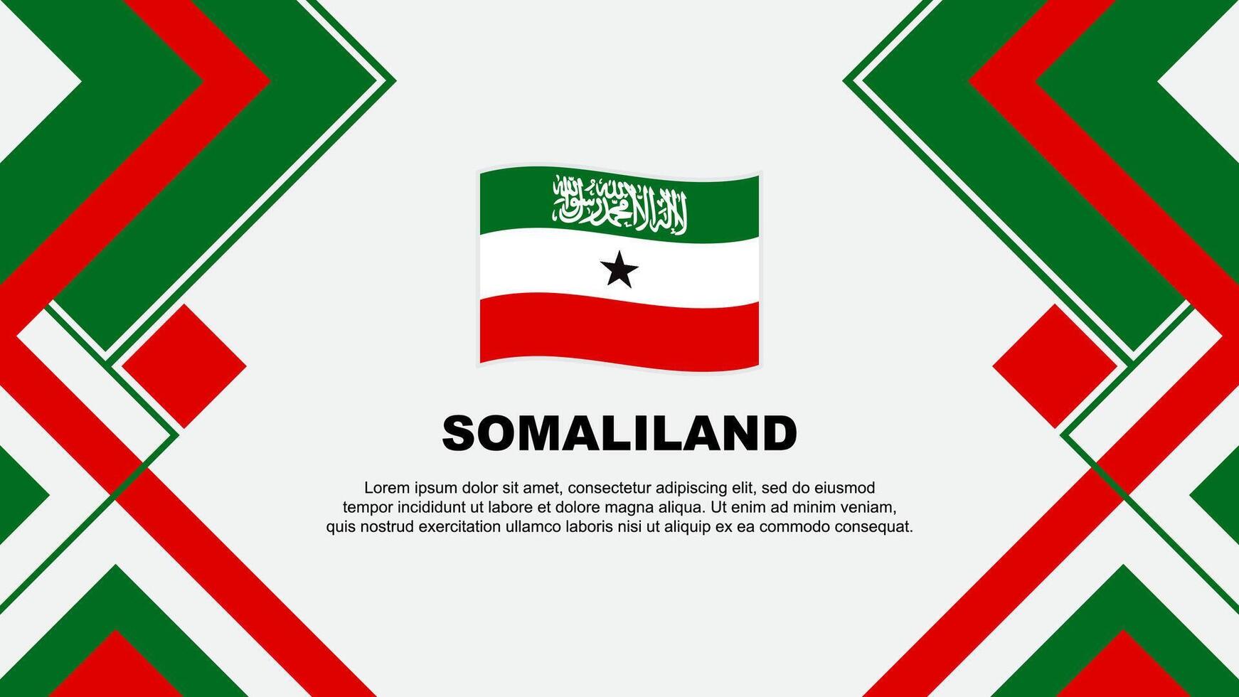 somaliland Flagge abstrakt Hintergrund Design Vorlage. somaliland Unabhängigkeit Tag Banner Hintergrund Vektor Illustration. somaliland Banner