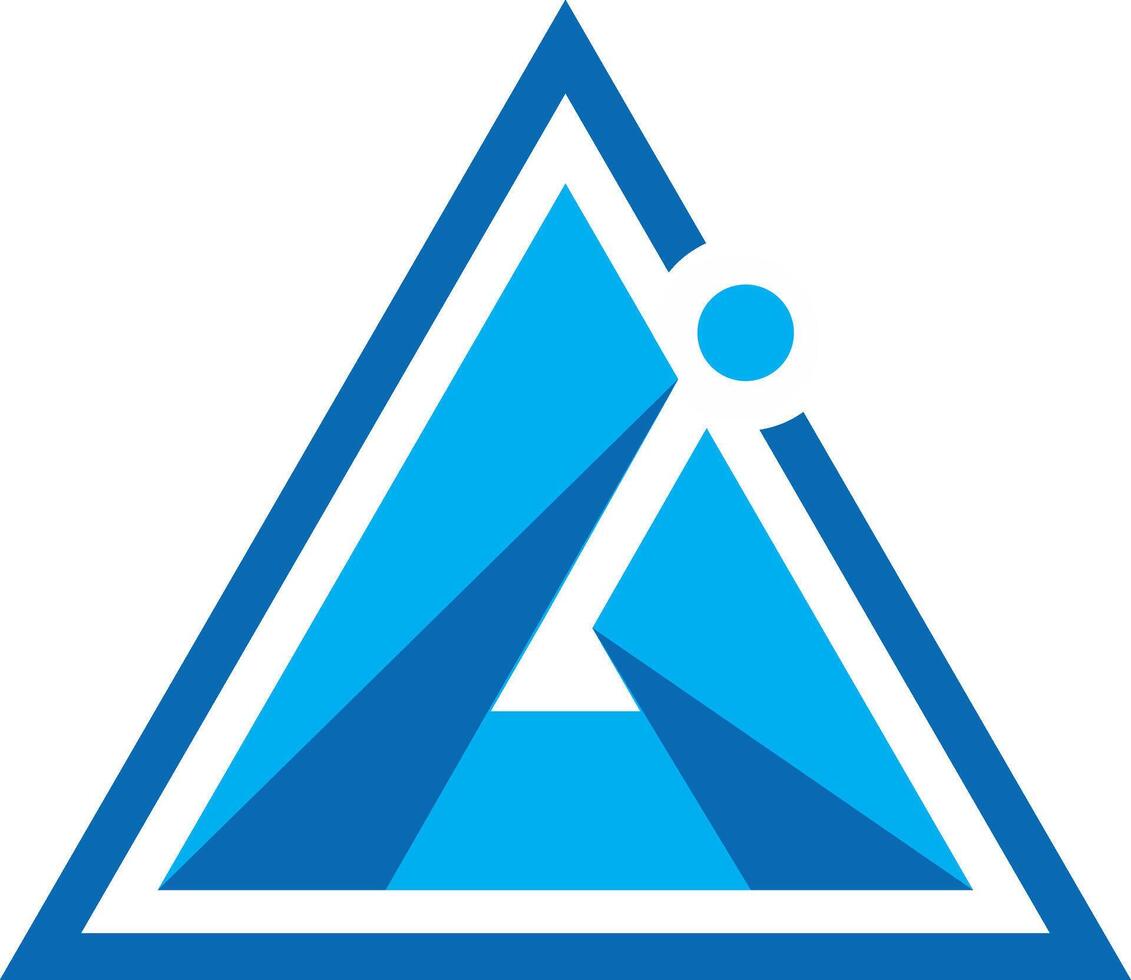 triangel abstrakt konstruktion vektor logotyp