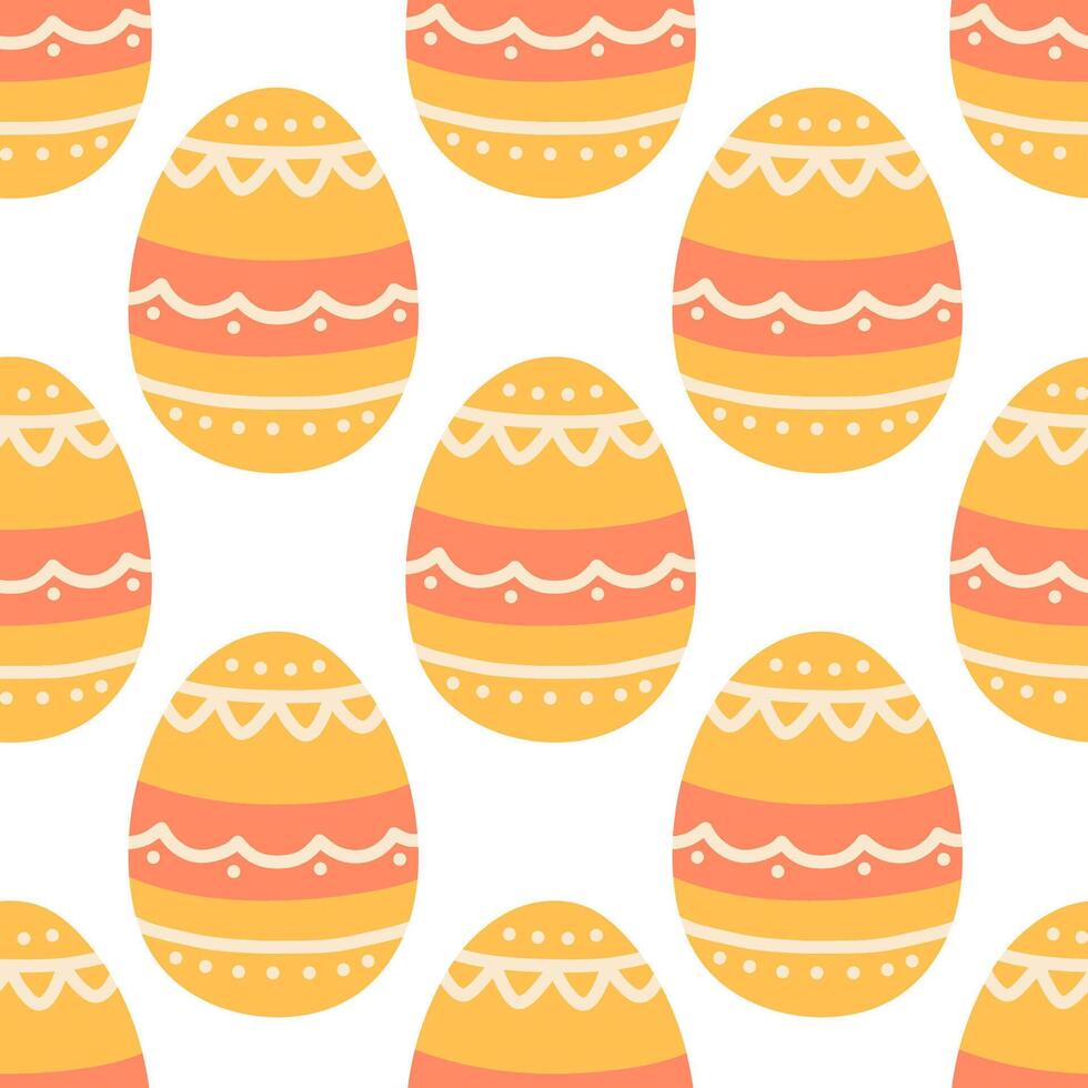 Ostern Eier nahtlos Muster, Ostern Symbol, dekorativ Vektor Elemente. Ostern farbig Eier einfach Muster. Vektor Illustration isoliert.