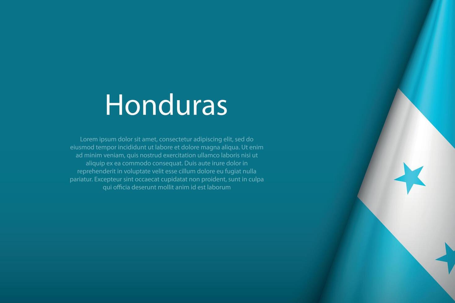 Honduras National Flagge isoliert auf Hintergrund mit Copyspace vektor