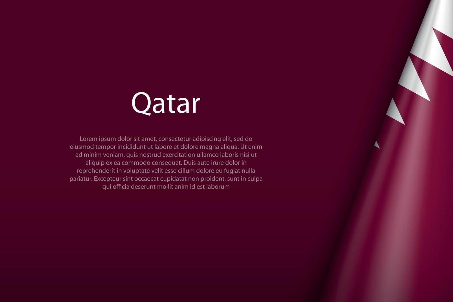 qatar nationell flagga isolerat på bakgrund med copy vektor