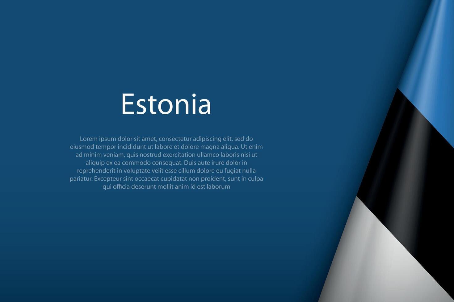 estland nationell flagga isolerat på bakgrund med copy vektor