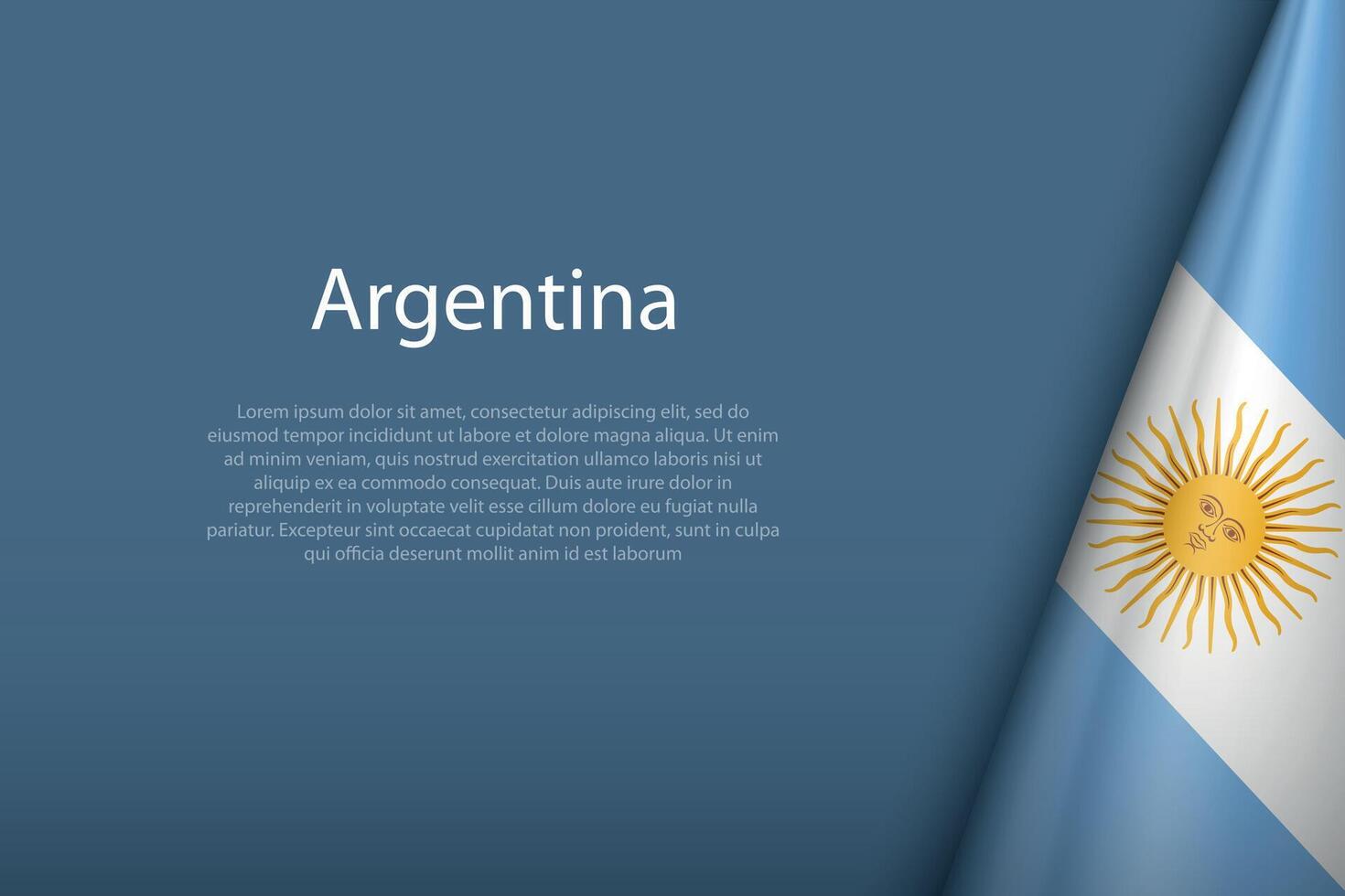 argentina nationell flagga isolerat på bakgrund med copy vektor