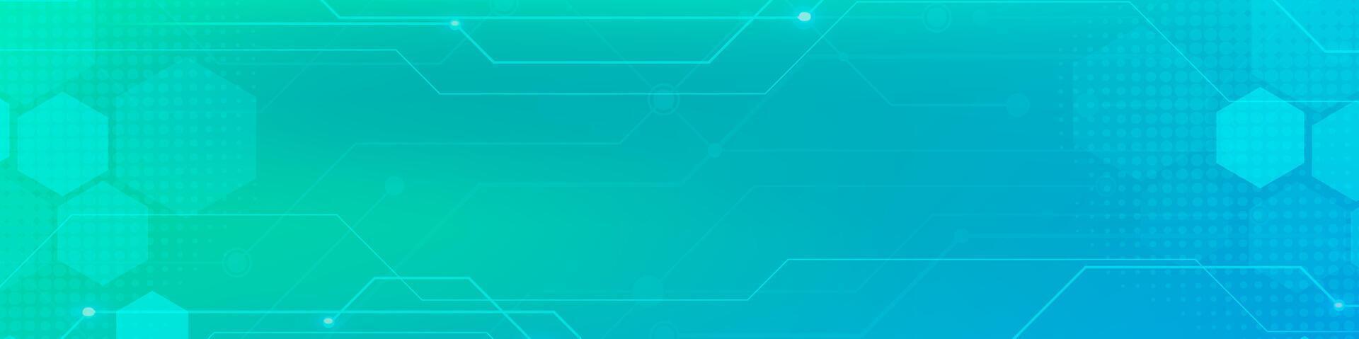 Gradient Digital Technologie Banner. futuristisch Banner zum verschiedene Design Projekte eine solche wie Webseiten, Präsentationen, drucken Materialien, Sozial Medien Beiträge vektor