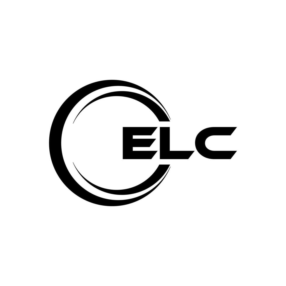 elc brev logotyp design, inspiration för en unik identitet. modern elegans och kreativ design. vattenmärke din Framgång med de slående detta logotyp. vektor