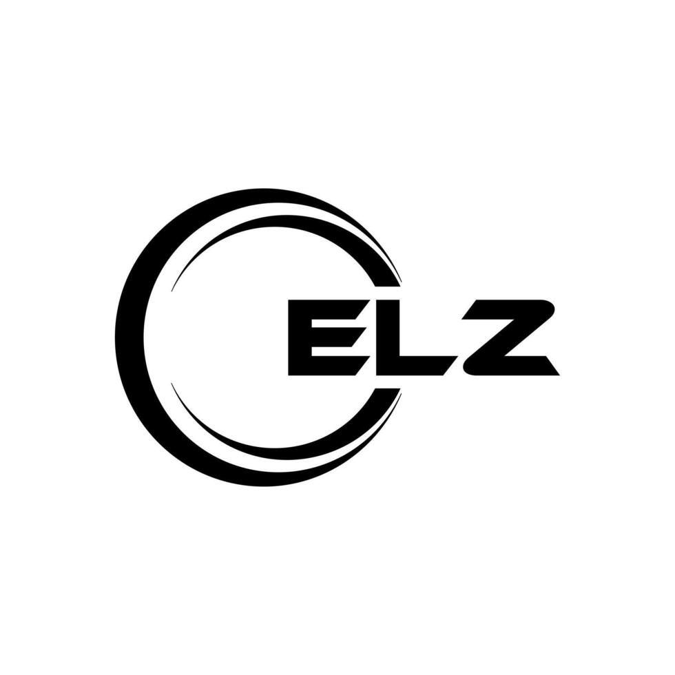 elz Brief Logo Design, Inspiration zum ein einzigartig Identität. modern Eleganz und kreativ Design. Wasserzeichen Ihre Erfolg mit das auffällig diese Logo. vektor