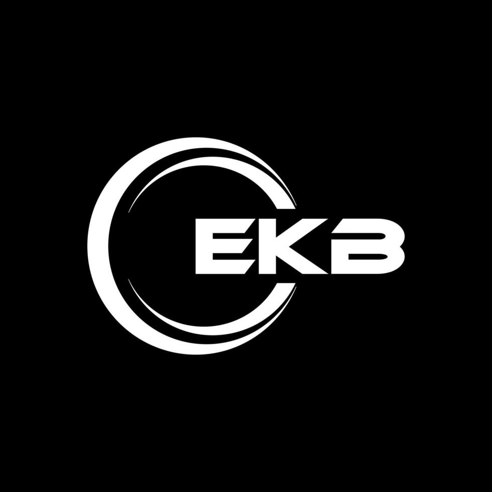 ekb brev logotyp design, inspiration för en unik identitet. modern elegans och kreativ design. vattenmärke din Framgång med de slående detta logotyp. vektor