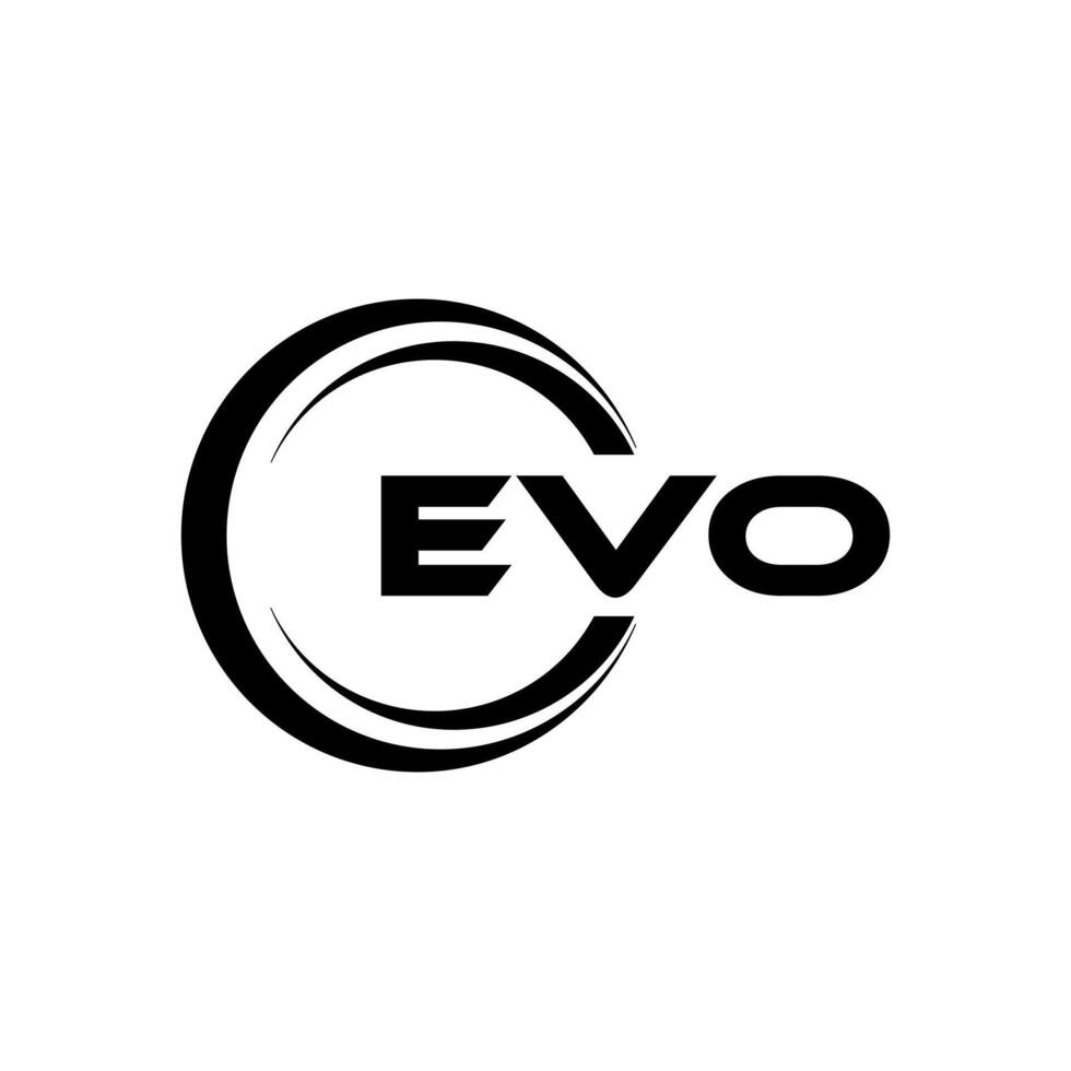 evo brev logotyp design, inspiration för en unik identitet. modern elegans och kreativ design. vattenmärke din Framgång med de slående detta logotyp. vektor