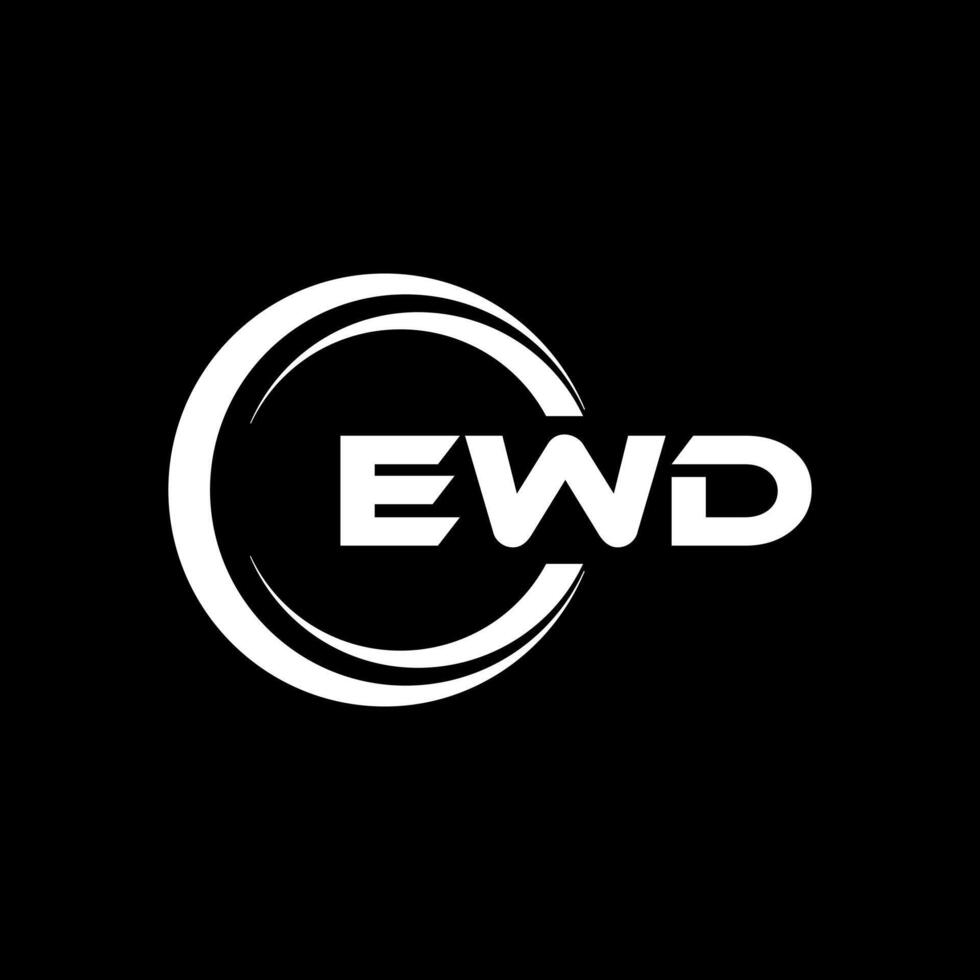 ewd brev logotyp design, inspiration för en unik identitet. modern elegans och kreativ design. vattenmärke din Framgång med de slående detta logotyp. vektor