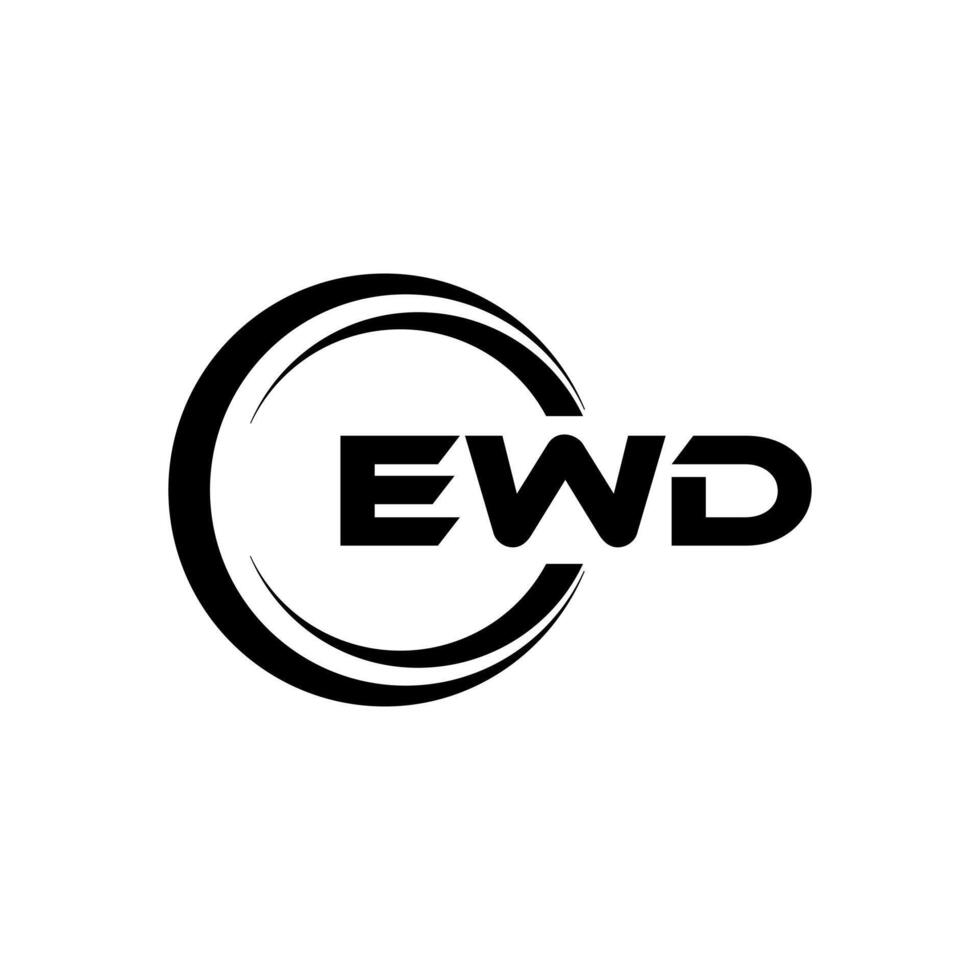 ewd brev logotyp design, inspiration för en unik identitet. modern elegans och kreativ design. vattenmärke din Framgång med de slående detta logotyp. vektor