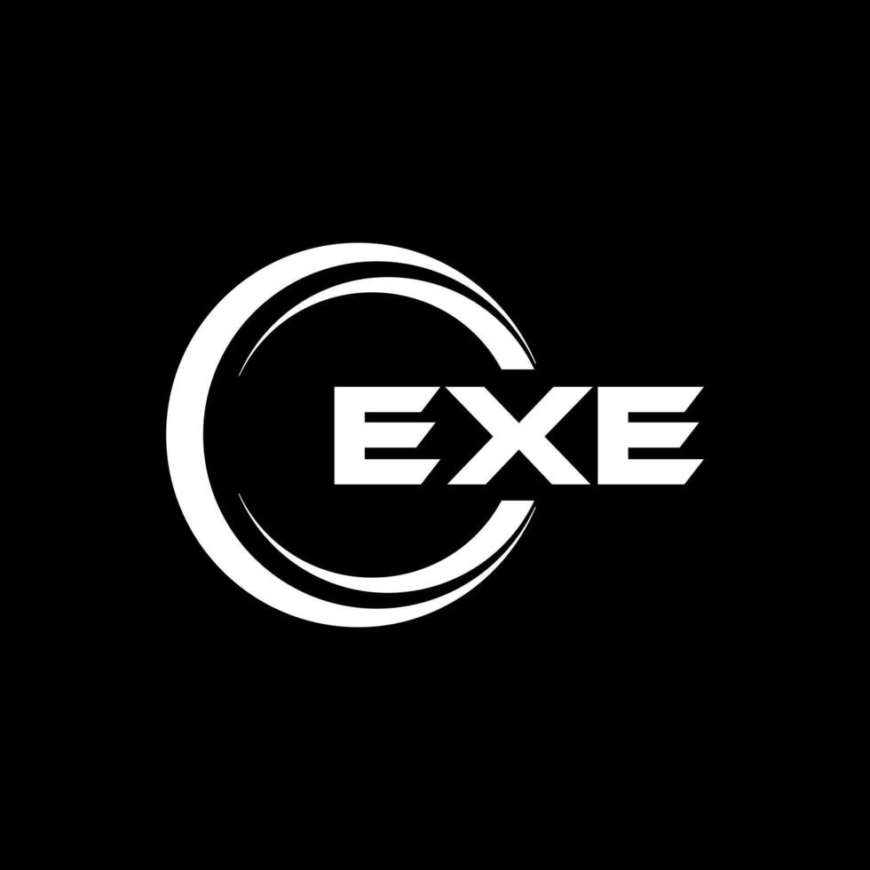 exe brev logotyp design, inspiration för en unik identitet. modern elegans och kreativ design. vattenmärke din Framgång med de slående detta logotyp. vektor