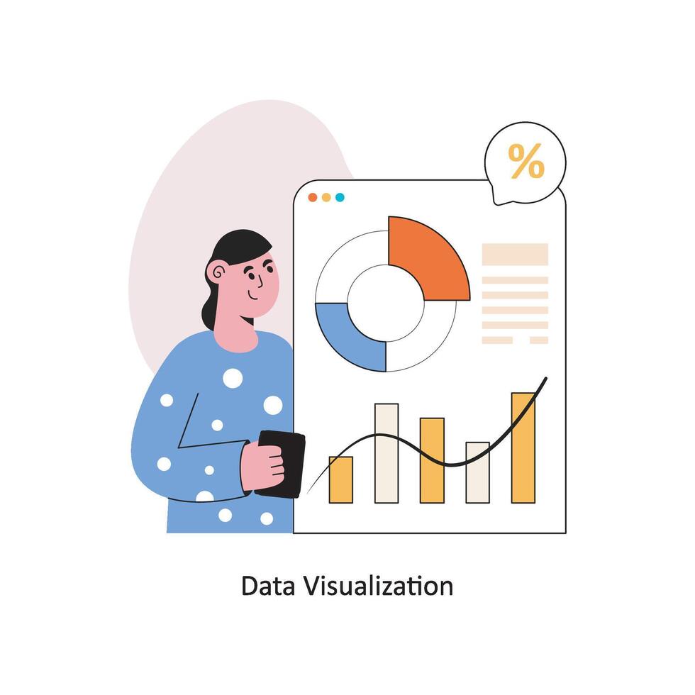 data visualisering platt stil design vektor illustration. stock illustration